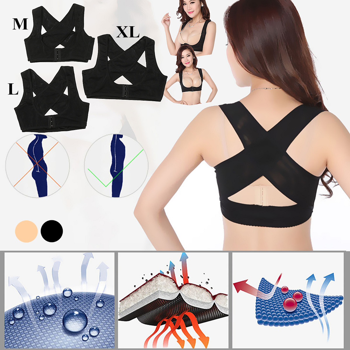 Adjustable-Women-Chest-Brace-Humpback-Posture-Corrector-Orthotics-Back-Support-1203907