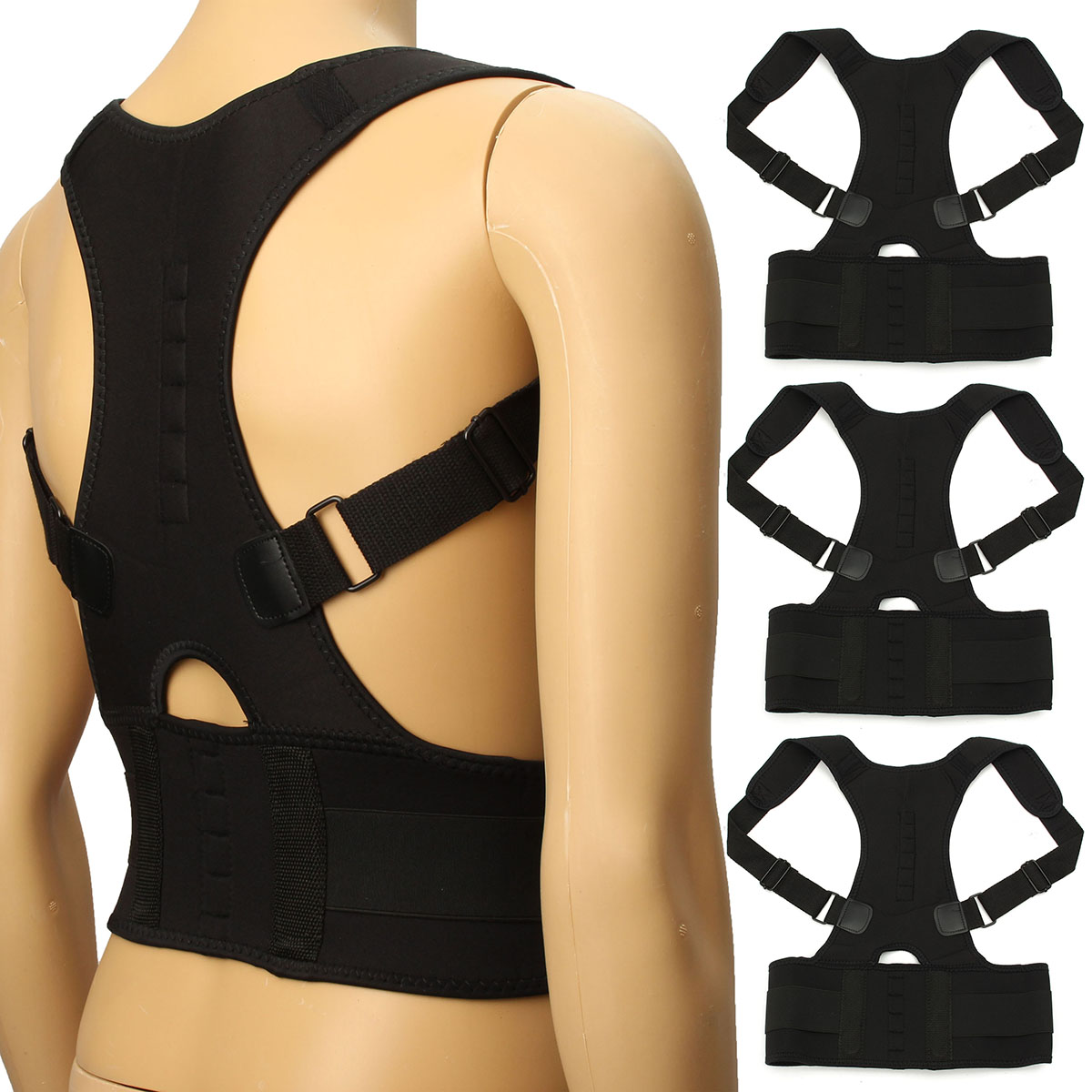 Fully-Adjustable-Hunchbacked-Posture-Corrector-Lumbar-Back-Magnets-Support-Brace-Shoulder-Band-Belt-1121465