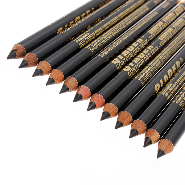 12pcs-Black-Makeup-Cosmetic-Eyeliner-Eyebrow-Pencil-Waterproof-45317