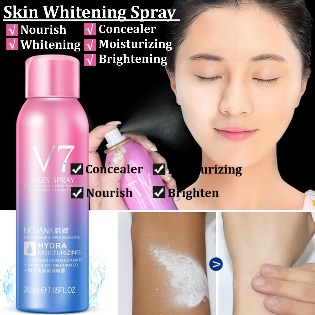 200ml-V7-Skin-Whitening-Cream-Tone-Up-Lazy-Spray-Moisturize-Face-Body-Concealer-1350691