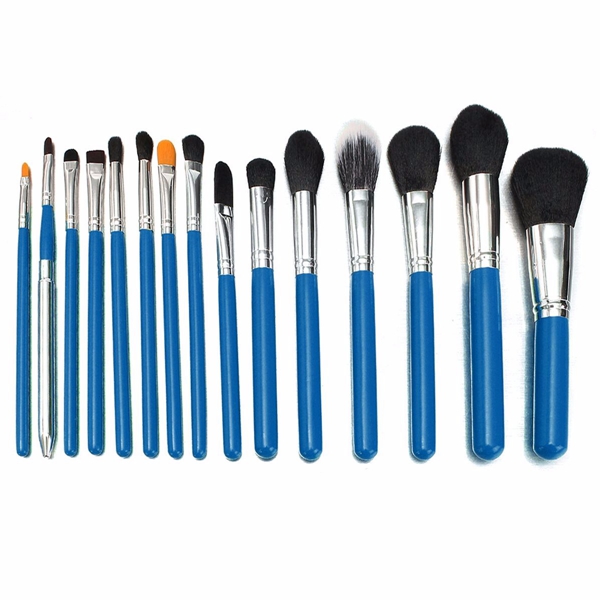 15Pcs-Makeup-Brushes-Eye-Shadow-Foundation-Blush-Powder-Cream-Cosmetic-Tools-Black-Pink-Blue-Yellow-1079926