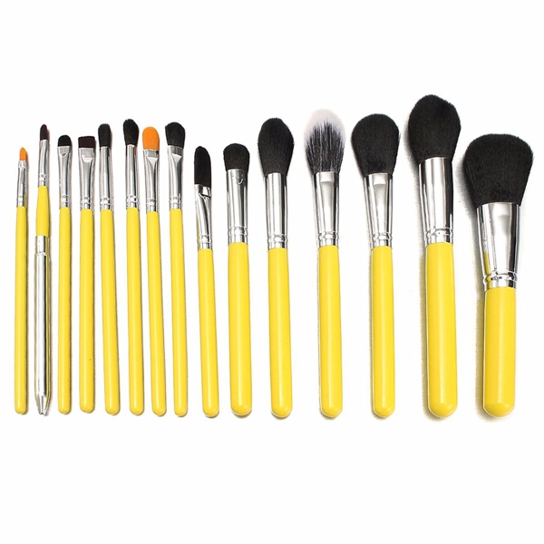 15Pcs-Makeup-Brushes-Eye-Shadow-Foundation-Blush-Powder-Cream-Cosmetic-Tools-Black-Pink-Blue-Yellow-1079926