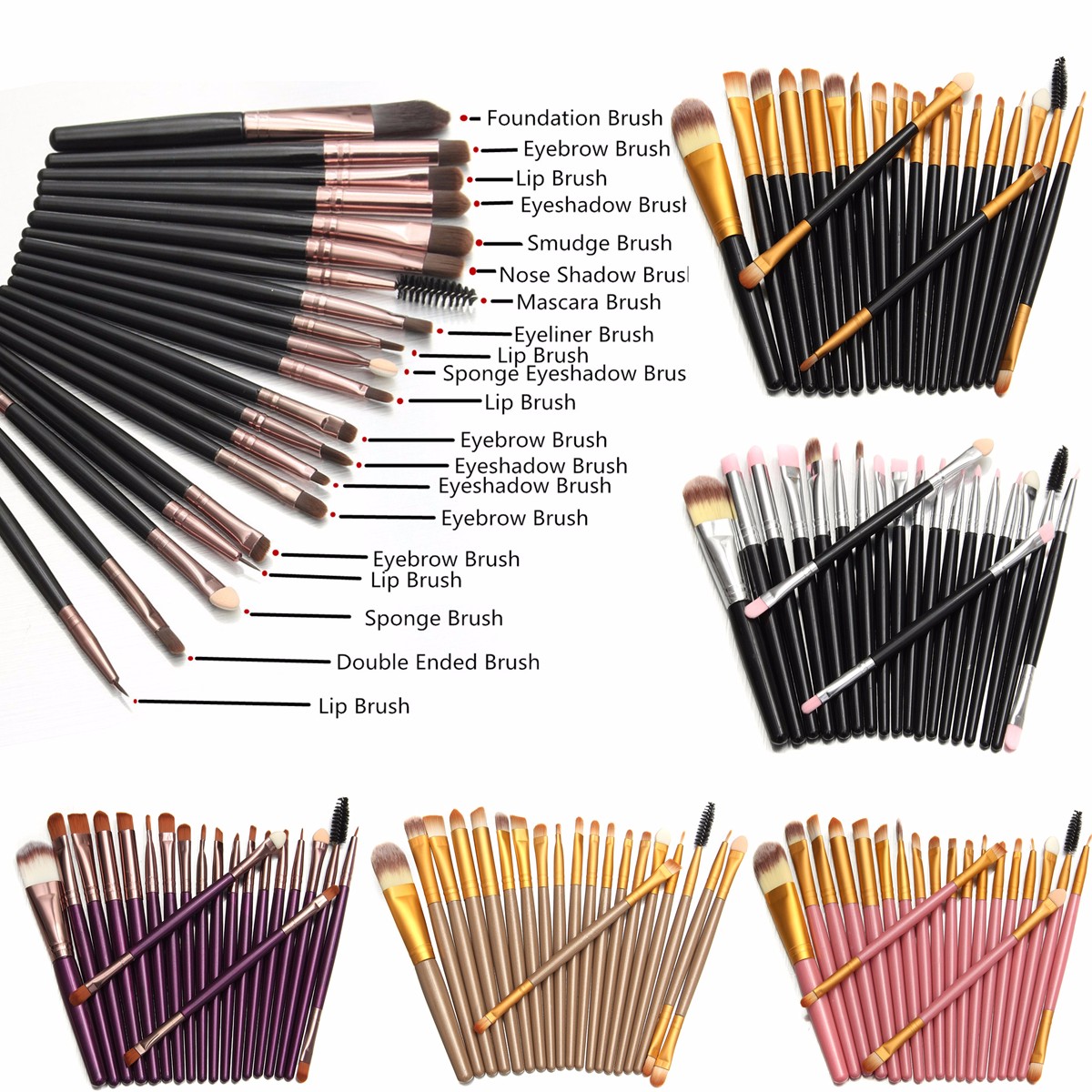 20pcs-Makeup-Brushes-Set-Kit-Blush-Foundation-Liquid-Eyeshadow-Eyeliner-Comestic-Powder-1108177