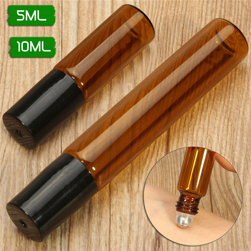 10pcs-Amber-Glass-Roll-On-Roller-Bottles-Perfume-Essential-Oils-Refillable-Bottle-With-Metal-Ball-1276381