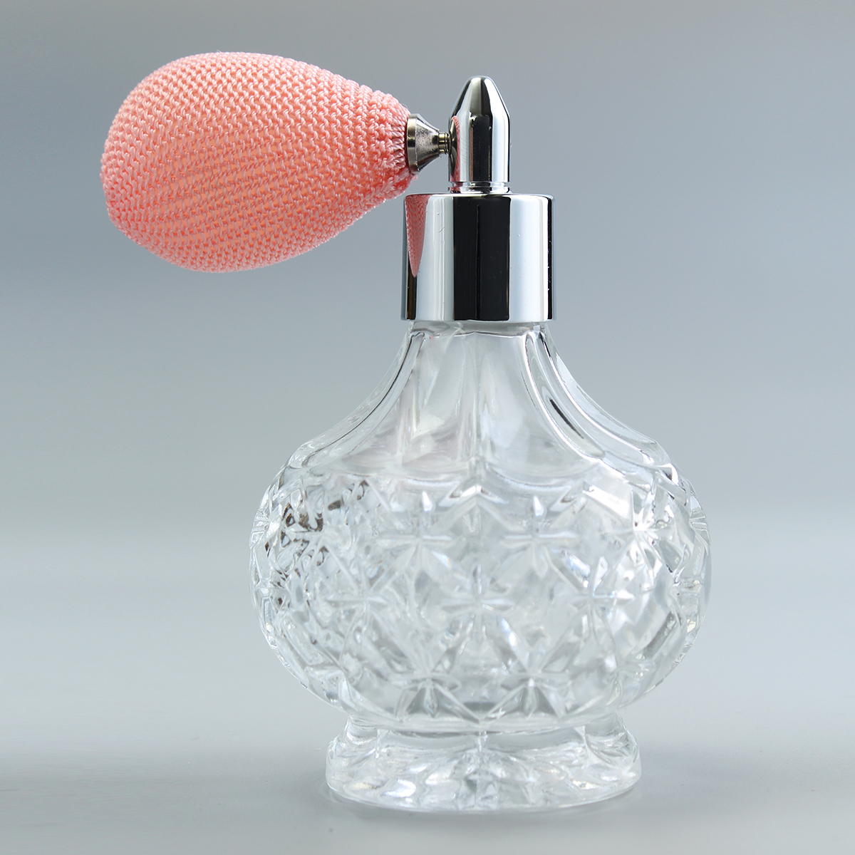 80ml-Vintage-Crystal-Glass-Spray-Atomizer-Perfume-Bottle-Clear-Long-Black-Bulb-1260911