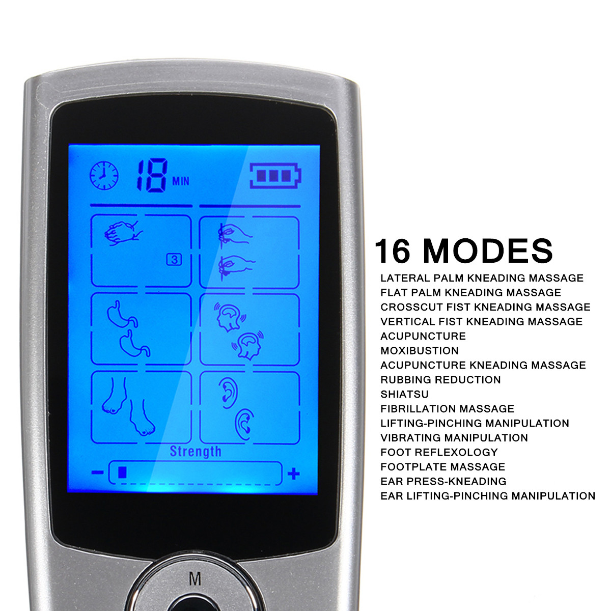 16-Modes-Portable-Electric-Pulse-TENS-EMS-Massager-Therapy-Machine-Dual-Output-1257485