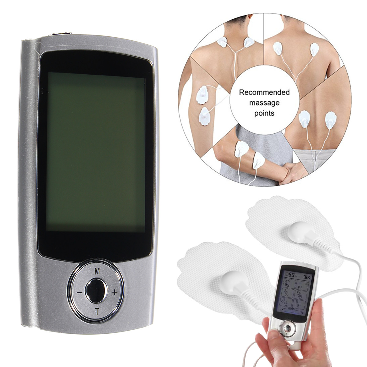 16-Modes-Portable-Electric-Pulse-TENS-EMS-Massager-Therapy-Machine-Dual-Output-1257485