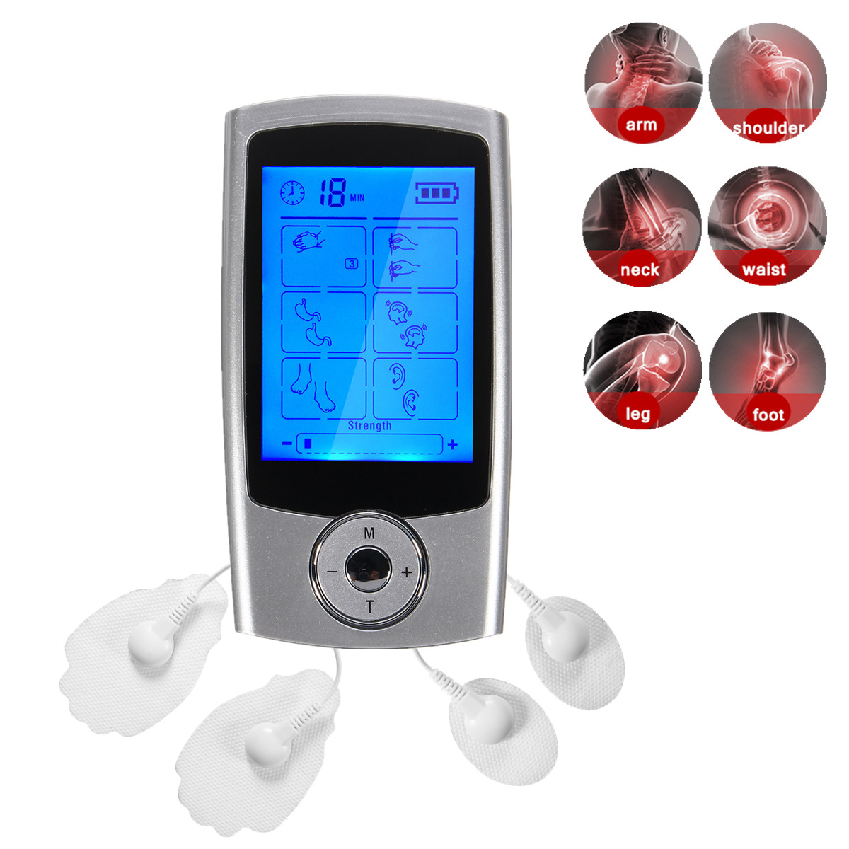 16-Modes-Portable-Electric-Pulse-TENS-EMS-Massager-Therapy-Machine-Dual-Output-1257485