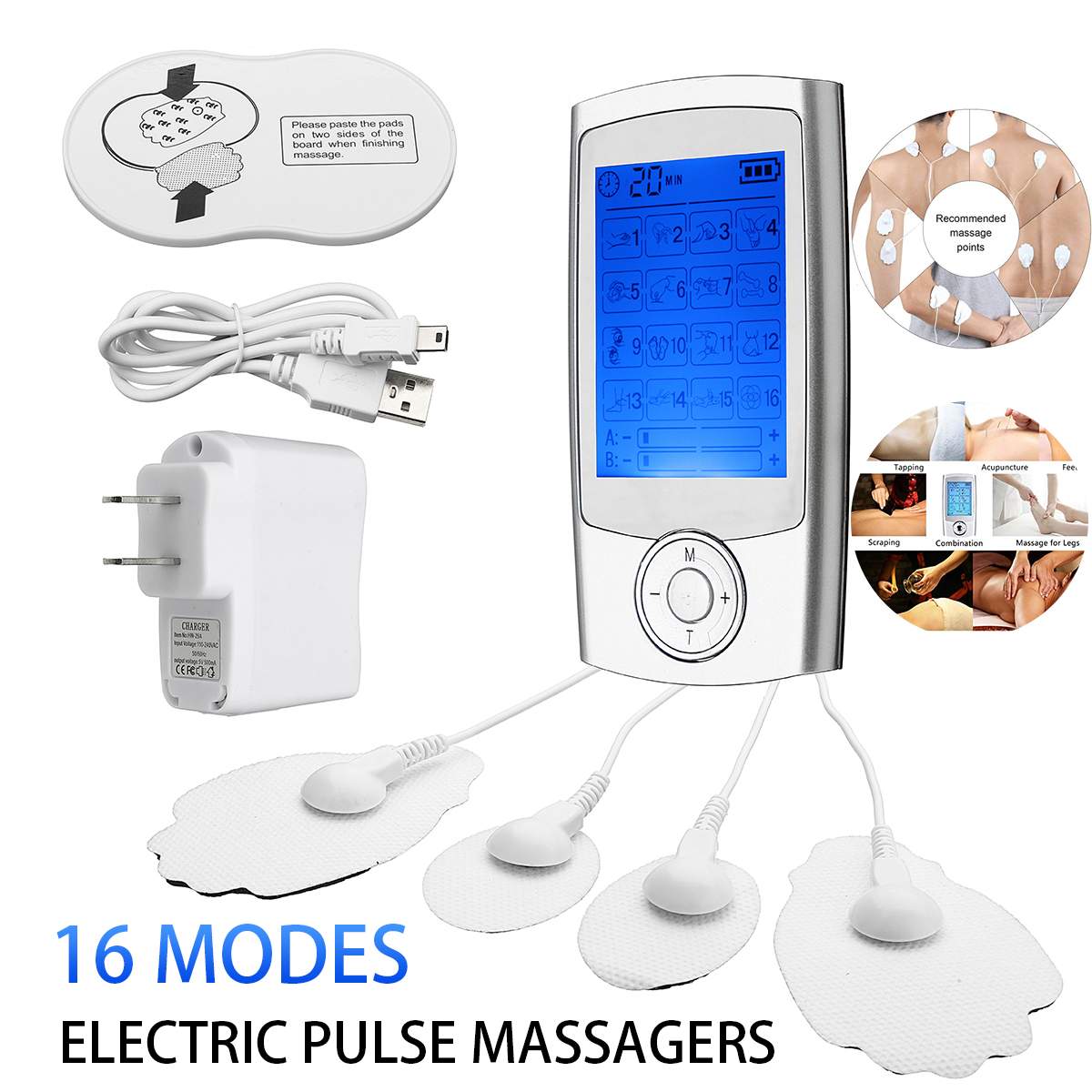 16-Modes-Tens-Unit-with-4-Pads-Pulse-Impulse-Pain-Relief-Machine-Electric-Massager-Muscle-Stimulator-1402466