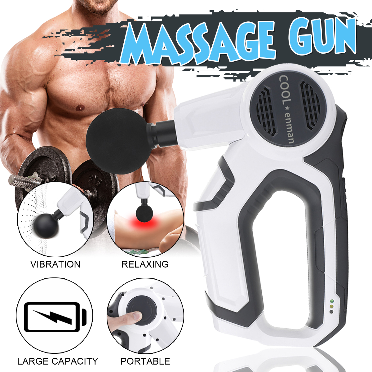 2000-mAh-Cordless-Percussion-Massager-Rechargeable-Handheld-Percussive-Muscle-Stimulation-Vibration--1449055