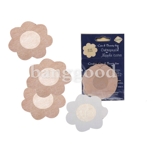 5-Pairs-Flower-NIPPLE-Non-Woven-Sticker-Disposable-Fabric-Bra-53230