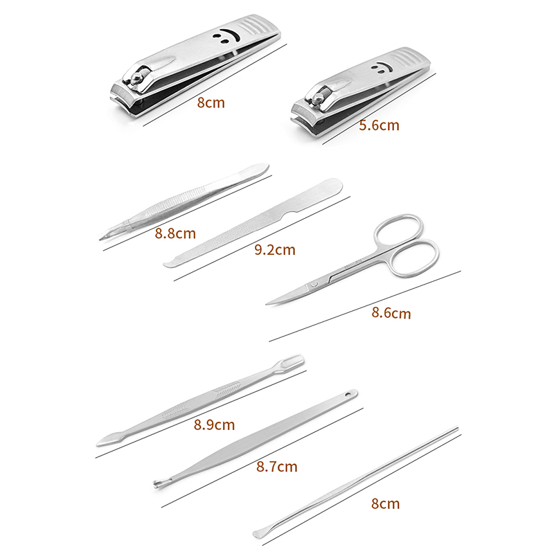 10pcs-Stainless-Steel-Nail-Clipper-Set-Manicure-Tools-Kit-Eyebrow-Hair-Scissors-Groom-Tweezers-1164270