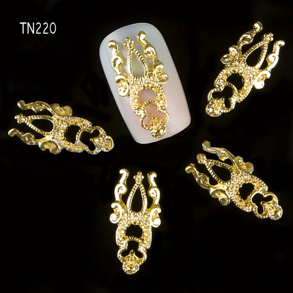 10-Pcs-Gold-Silver-3D-Luxury-Alloy-Hollow-Out-Nail-Art-Decoration-960594
