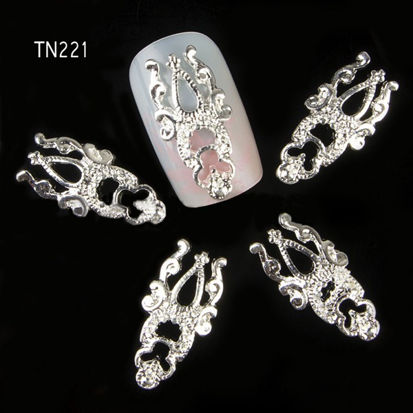 10-Pcs-Gold-Silver-3D-Luxury-Alloy-Hollow-Out-Nail-Art-Decoration-960594