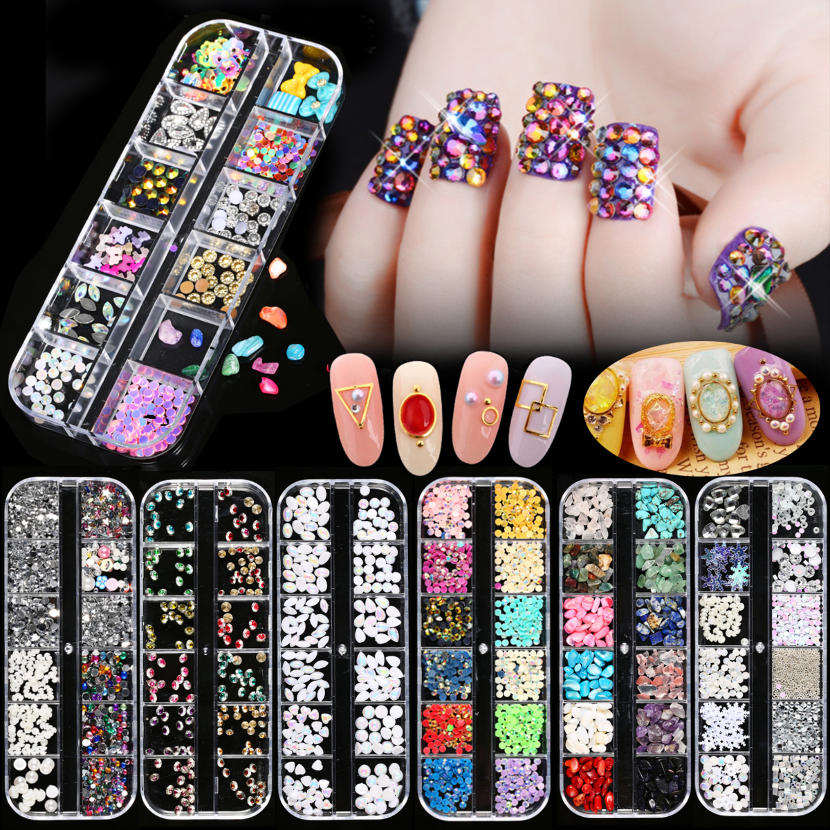 12-Grid-Nail-Art-Acrylic-3D-Rhinestone-Glitters-Beads-Studs-DIY-Tips-Decoration-1267509