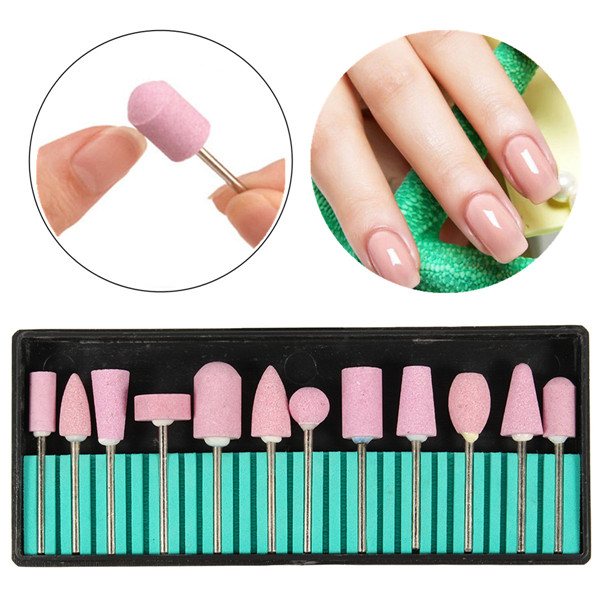 12pcs-Pink-Ceramics-Nail-Drill-Bits-Kit-Grinding-Manicure-Pedicure-Heads-Polishing-Machine-1095697