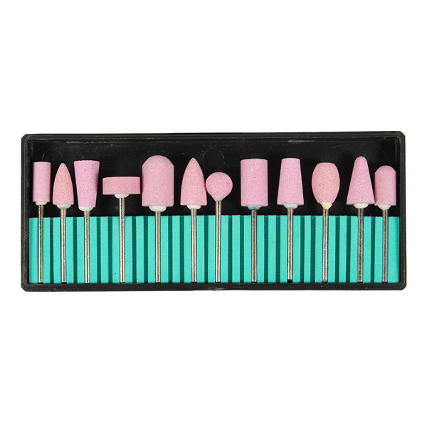 12pcs-Pink-Ceramics-Nail-Drill-Bits-Kit-Grinding-Manicure-Pedicure-Heads-Polishing-Machine-1095697