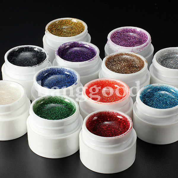 12-Colors-Nail-Art-False-French-Glitter-UV-Gel-Builder-Polish-Set-47347