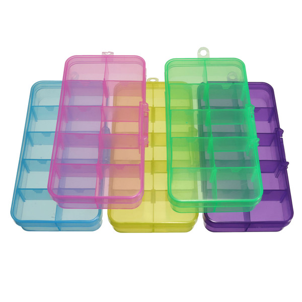 10-Slots-Detachable-Pill-Box-Adjustable-Nail-Decoration-Case-Cosmetic-Organizer-Compartment--Storage-1036610