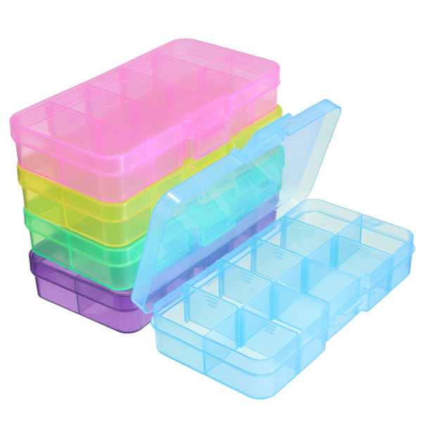 10-Slots-Detachable-Pill-Box-Adjustable-Nail-Decoration-Case-Cosmetic-Organizer-Compartment--Storage-1036610