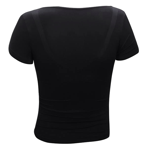 Mens-Short-sleeved-Body-Shaper-Shapewear-Taping-Belt-Inner-T-shirt-921960