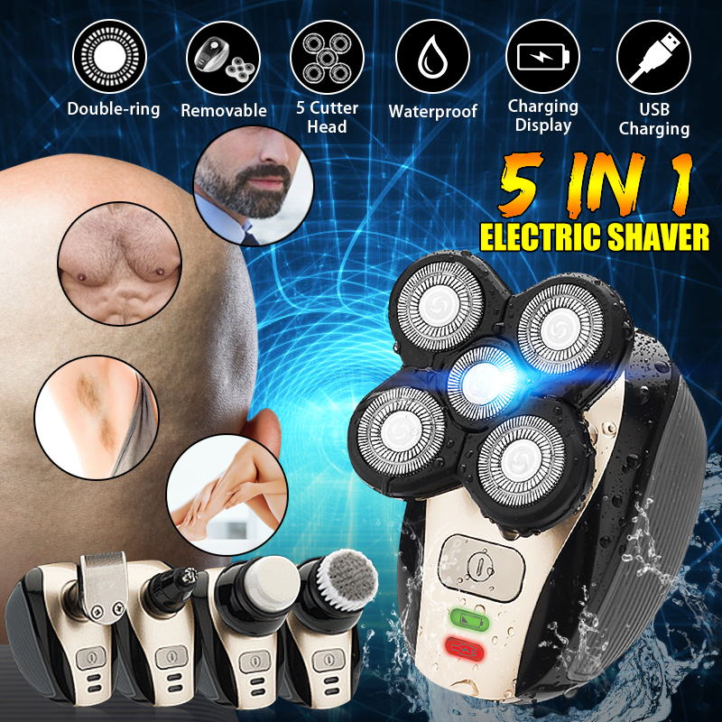 5-In-1-Men-4D-Rechargeable-Electric-Shaver-USB-Cordless-Bald-Head-Grooming-Clipper-Trimmer-1453420