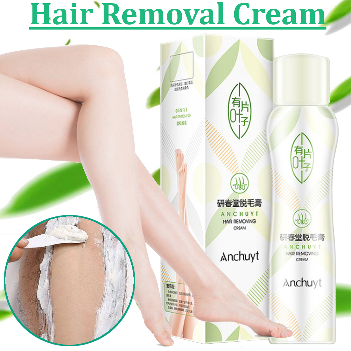 150g-Unisex-Depilatory-Bubble-Green-Leaves-Hair-Removal-Cream-Body-Leg-Armpit-1358188