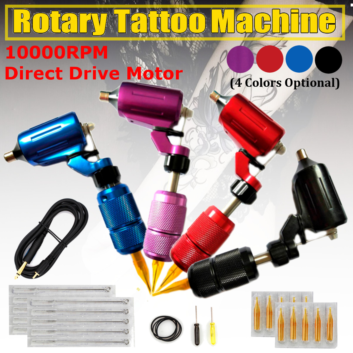 10000RPM-Rotary-Tattoo-Machine-Direct-Drive-Needle-Nozzle-Tips-Supply-Set-1481771
