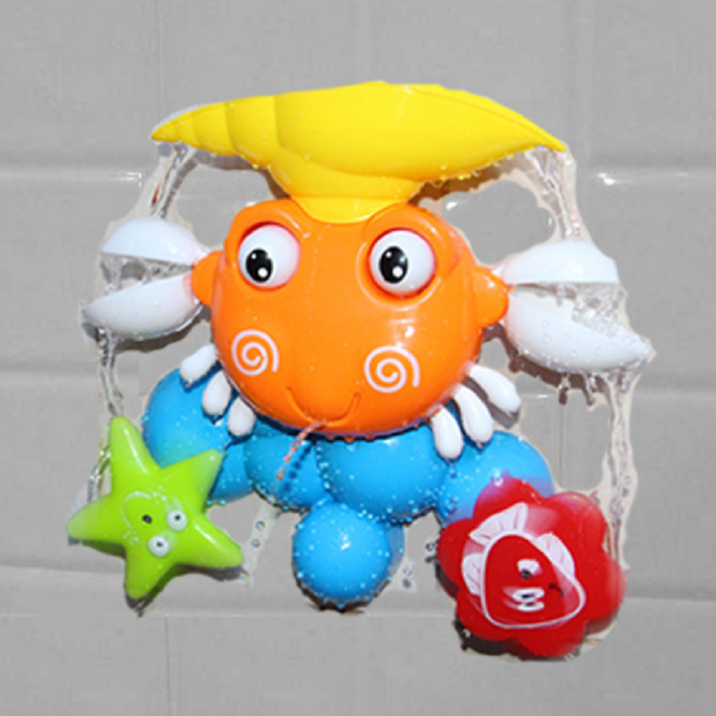 Baby-Crab-Windmills-Bath-Toy-Faucet-Plastic-Wash-Toys-Spray-Water-Fun-1044713