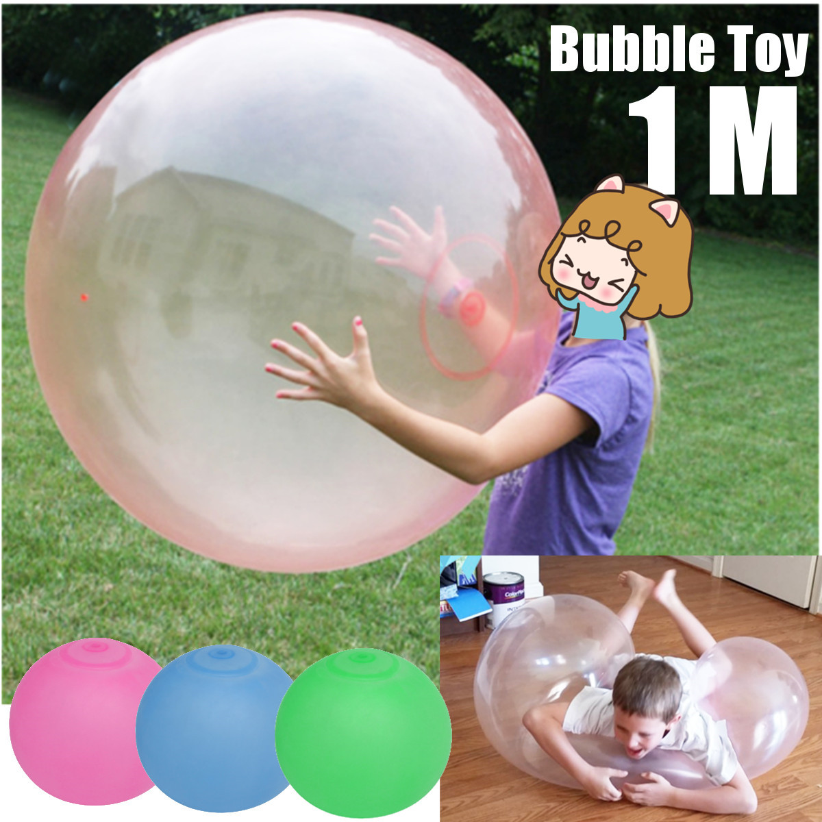 1M-Amazing-Tear-Resistant-WUBBLE-Bubble-Ball-Kids-Inflatable-Toy-Outdoor-Play-1326043