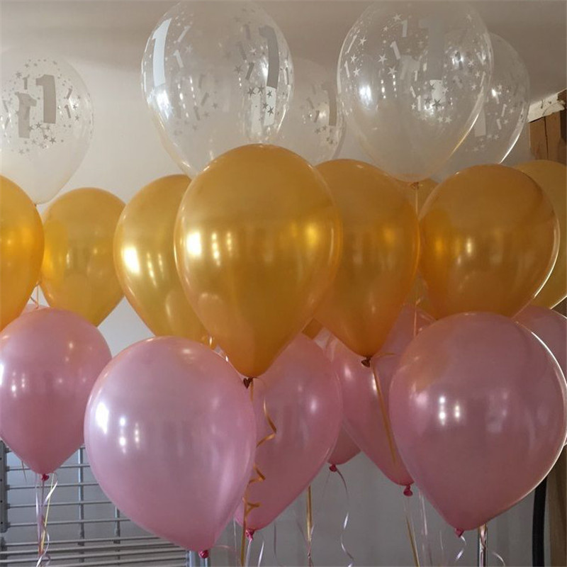 40Pcs-Per-Set-Pink-And-Metallic-Gold-Balloons-Helium-Quality-Party-Decoration-1214441