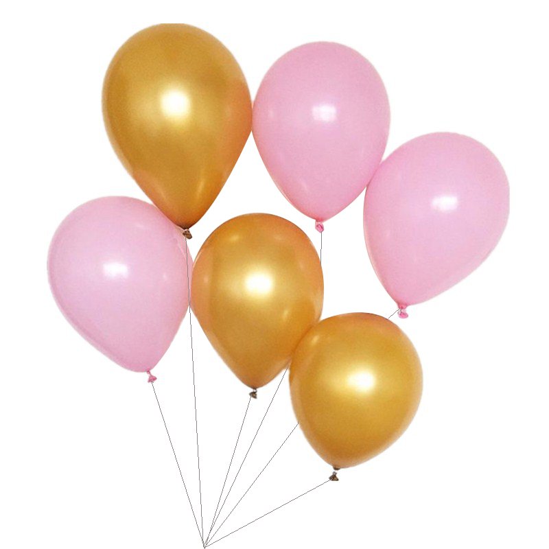 40Pcs-Per-Set-Pink-And-Metallic-Gold-Balloons-Helium-Quality-Party-Decoration-1214441