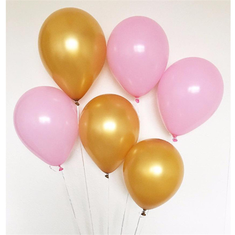 40Pcs-Per-Set-Pink-And-Metallic-Gold-Balloons-Helium-Quality-Party-Decoration-1214441