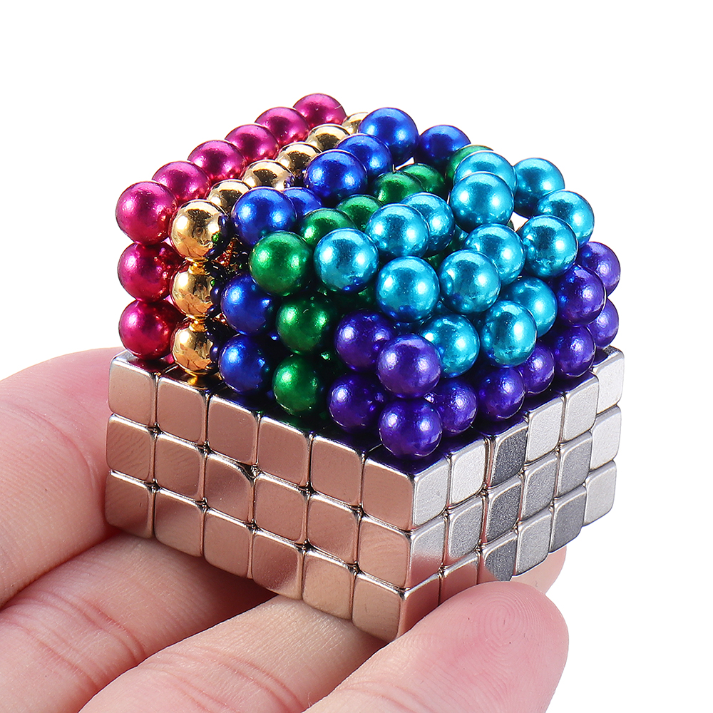 216PCS-5mm-Cube-Buck-Ball-Mixcolour-Magnetic-Toys-Neodymium-N35-Magnet-1390692