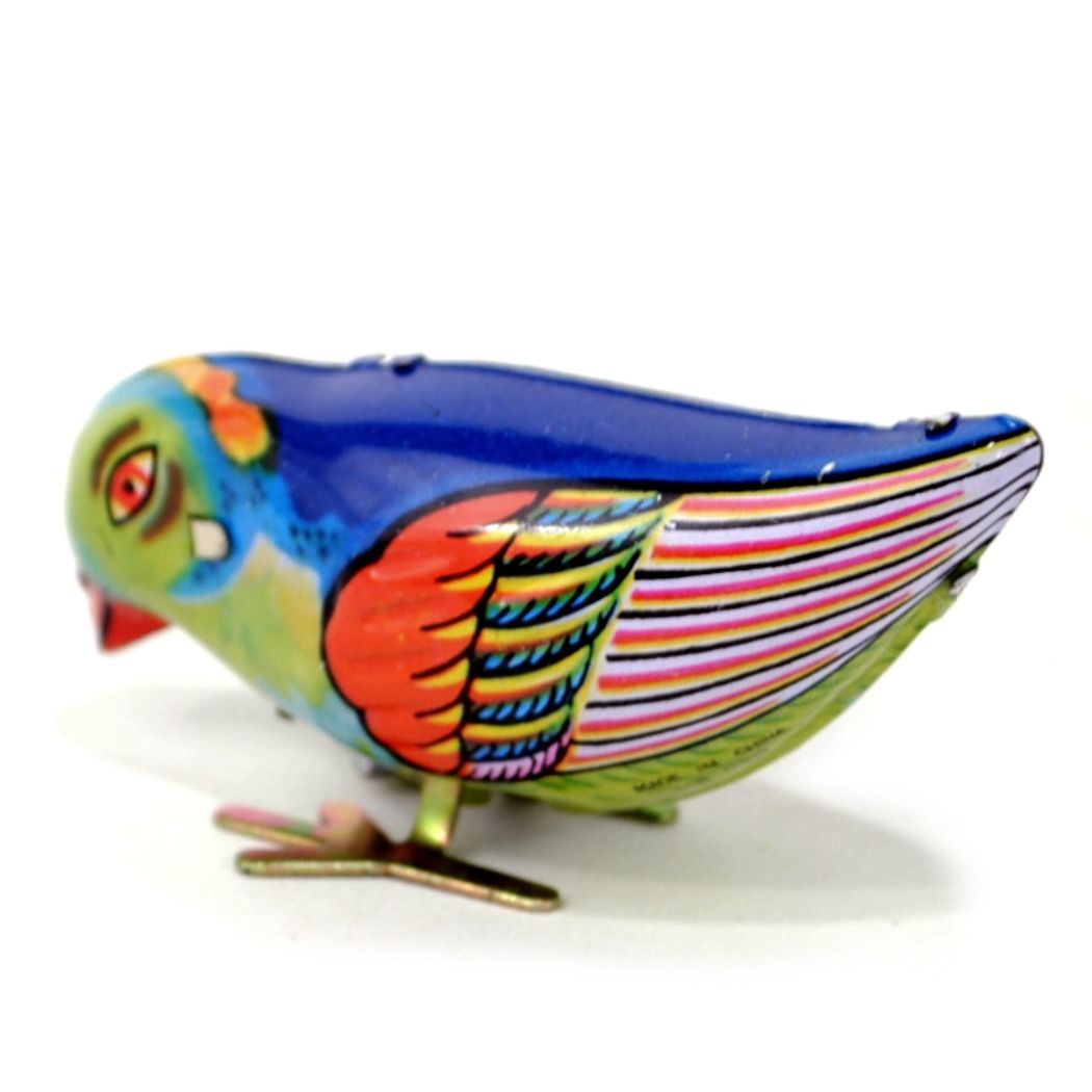 Vintage-Wind-Up-Bird-Pecking-Tin-Mechanical-Toy-925323