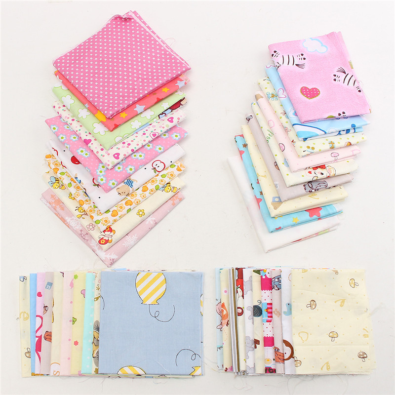 10PCS-DIY-Cute-Cartoon-Pattern-Cotton-Material-Vintage-Shabby-Chic-Summer-Cloth-Colors-1075583