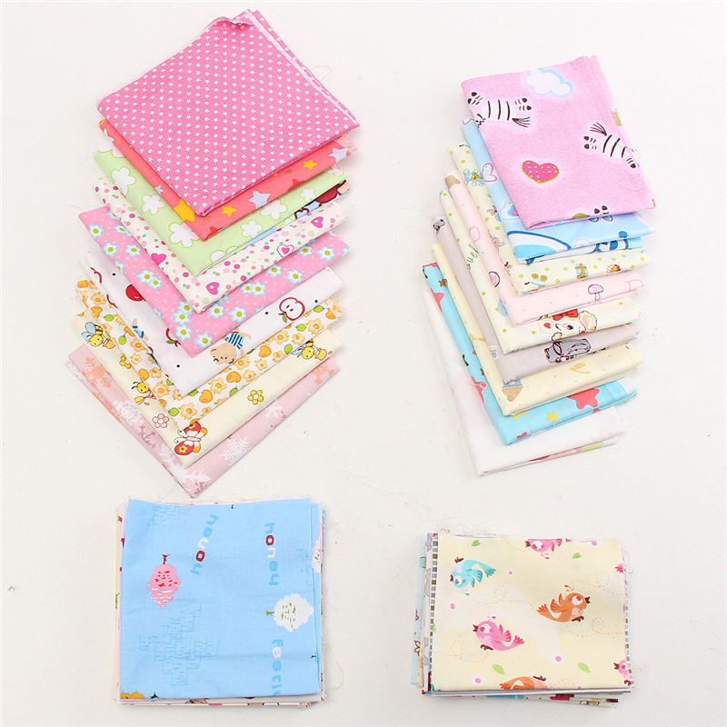 10PCS-DIY-Cute-Cartoon-Pattern-Cotton-Material-Vintage-Shabby-Chic-Summer-Cloth-Colors-1075583