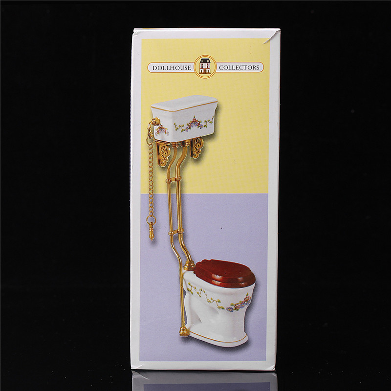 112-Dollhouse-Miniature-Furniture-Toys-Toilet-White-With-Box-Packing-1251903