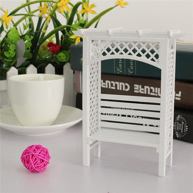 112-Scale-White-Wood-Grape-Trellis-Planter-Model-Dollhouse-Miniature-Furniture-1125105