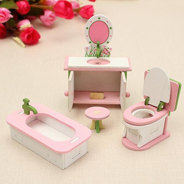 4-Sets-of-Delicate-Wood-Dollhouse-Furniture-Kits-for-Doll-House-Miniature-1141475