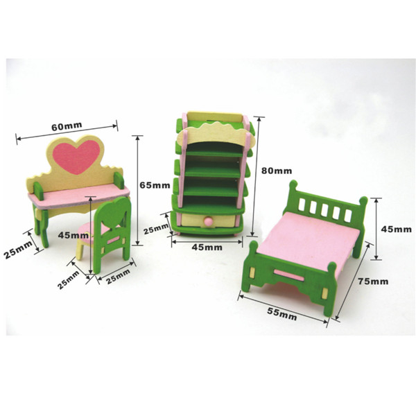 4-Sets-of-Delicate-Wood-Dollhouse-Furniture-Kits-for-Doll-House-Miniature-1141475