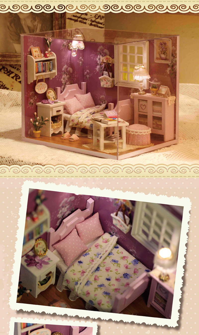 Cuteroom-132Dollhouse-Miniature-DIY-Kit-with-Cover-LED-Light-Sweet-Sunshine-1043541