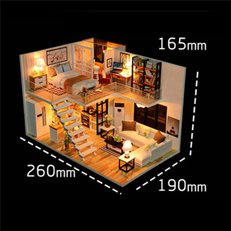 Loft-Apartments-Miniature-Dollhouse-Wooden-Doll-House-Furniture-LED-Kit-Christmas-Birthday-Gifts-1346466