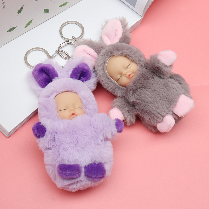 10CM-Cute-Rabbit-Ball-Pendant-Plush-Doll-Key-Ring-BagCar-Pendant-Accessories-Toy-1253523