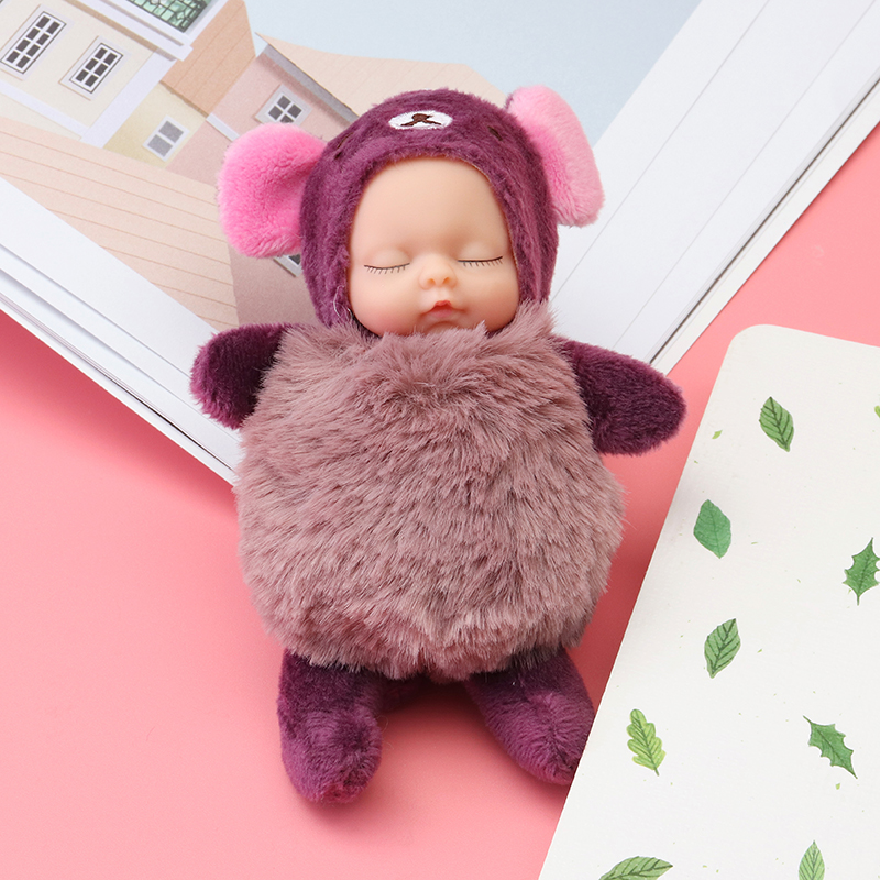 10cm-Hot-Cute-Mini-Dolls-Key-Chain-Toy-Cartoon-Sleeping-Baby-Plush-Pendant-Model-Gift-For-Ch-1253524