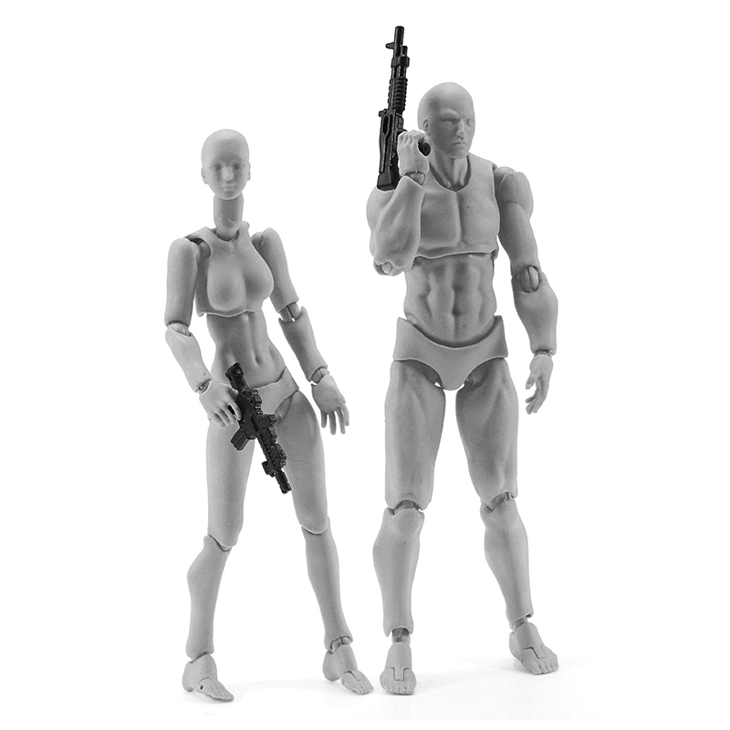BJD-SHF-Figures-Body-Figma-20-Deluxe-Edition-Gray-Female-Style-Toys-Joint-Moved-With-Weapons-1190052