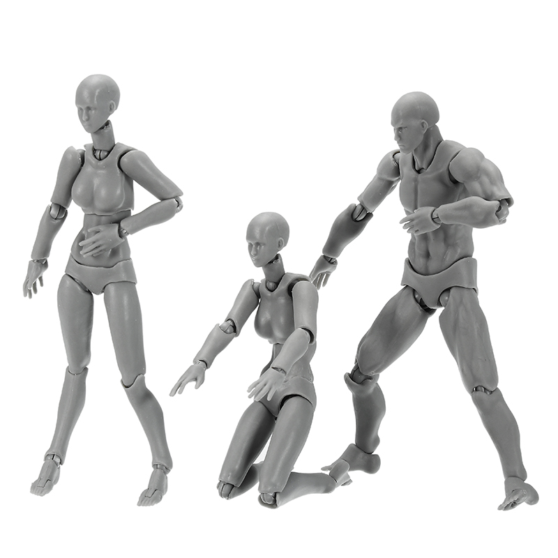 BJD-SHF-Figures-Body-Figma-20-Deluxe-Edition-Gray-Female-Style-Toys-Joint-Moved-With-Weapons-1190052