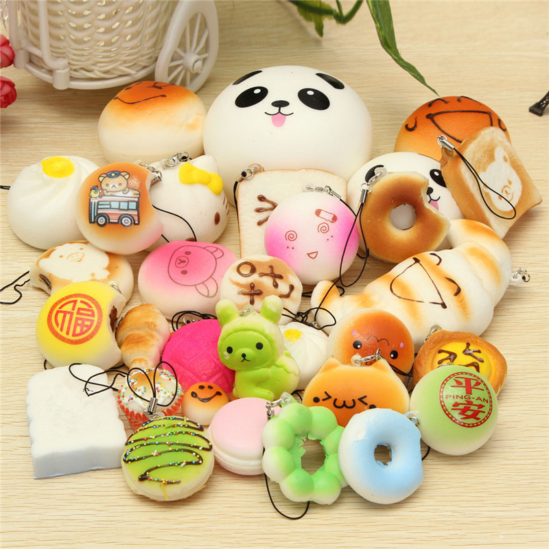 30PCS-Random-Squishy-Soft-PandaBreadCakeBuns-Phone-Straps-Decor-1074179