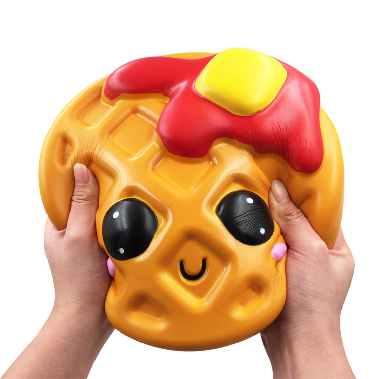 Giant-Jumbo-Squishy-Bread-Waffle-Cake-24CM-Cookies-Slow-Rising-Soft-Scented-Toy-1419066