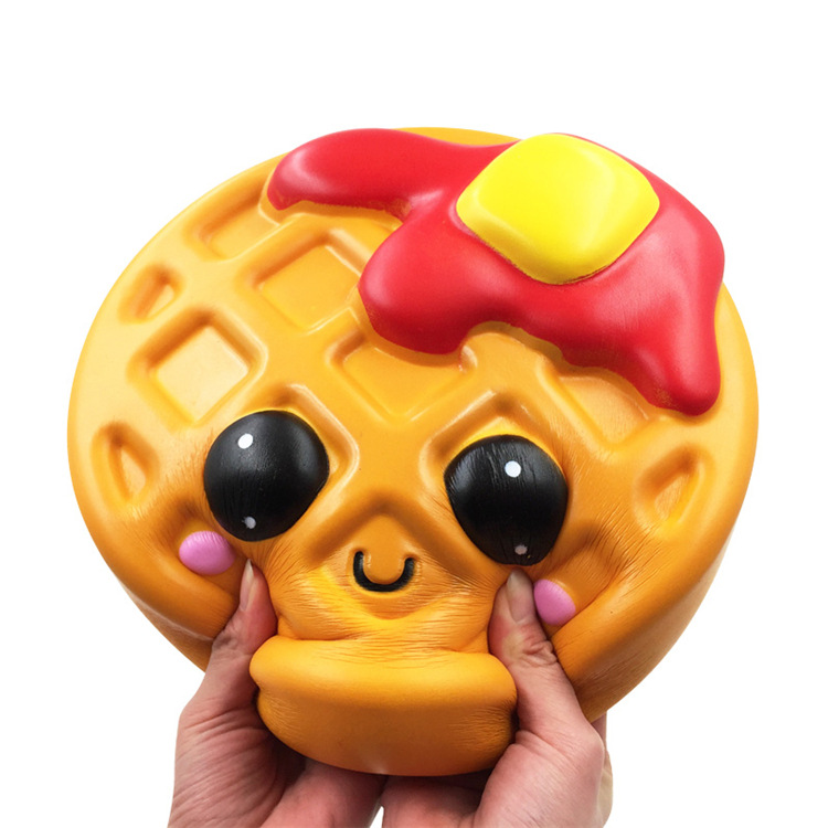 Giant-Jumbo-Squishy-Bread-Waffle-Cake-24CM-Cookies-Slow-Rising-Soft-Scented-Toy-1419066